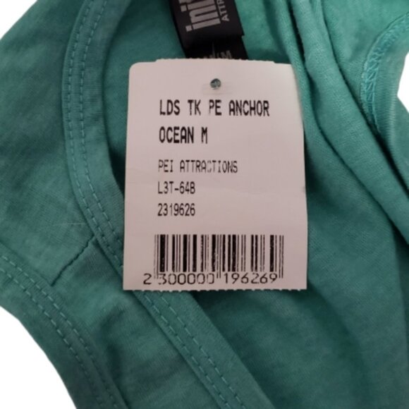 NWT PEI medium anchor ocean chevron graphic tank top seafoam green - Picture 6 of 10